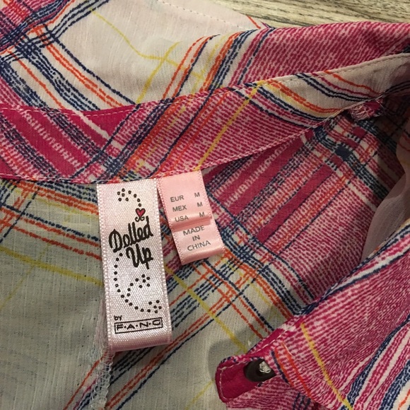 Light Flannel Pattern Top - Picture 2 of 3